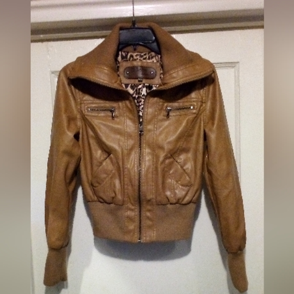 CI SONO BY CAVALINI FAUX LEATHER JACKET